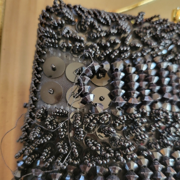 Walborg Richere Black Beaded Purse ~ Vintage ~ 1960s ~ Exquisite! ~ Loose Beads - Picture 15 of 16